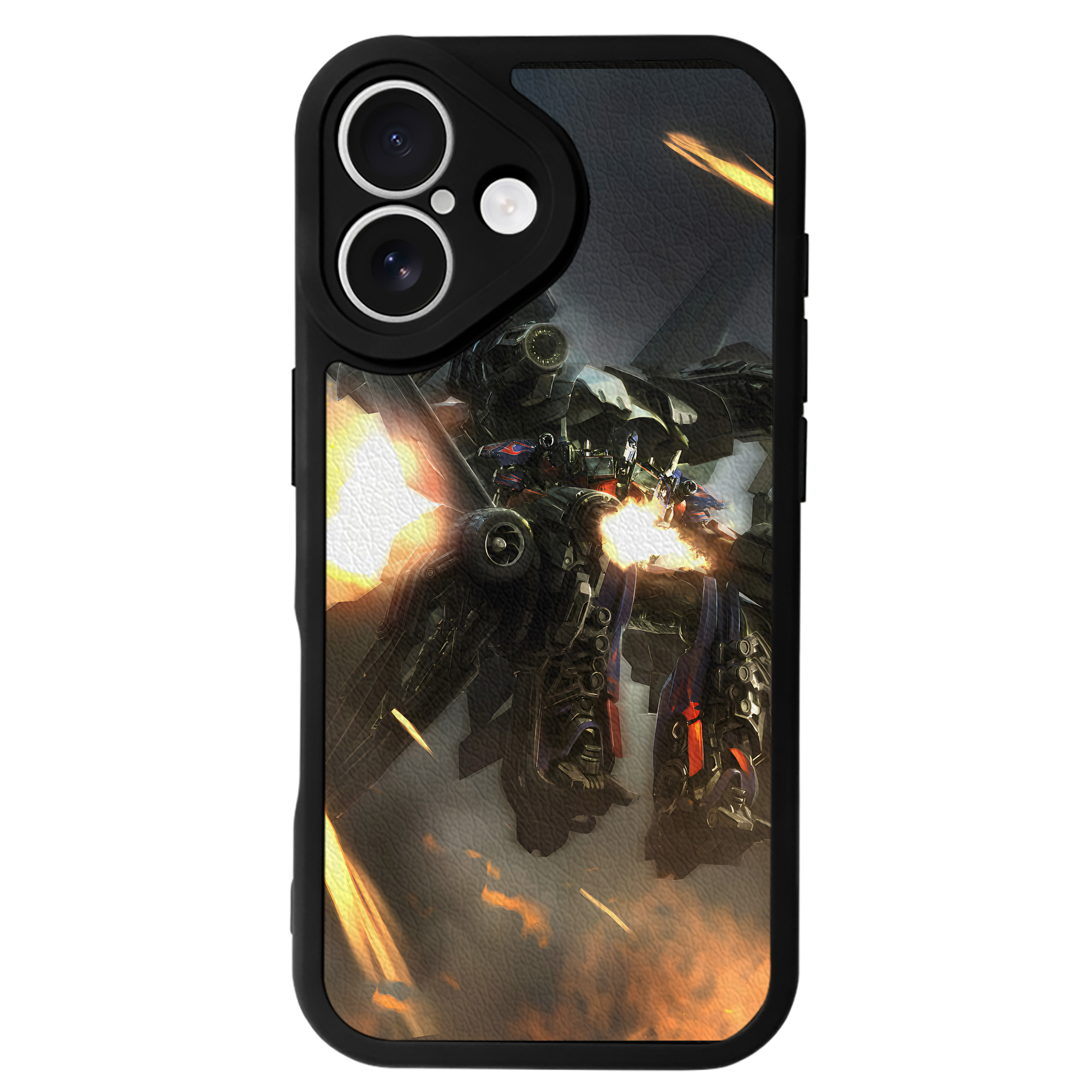 （画像用） Transformers トランスフォーマー 【iPhone 16シリーズ対応】シリコンスマホケース（レザー調） 材質：シリコン